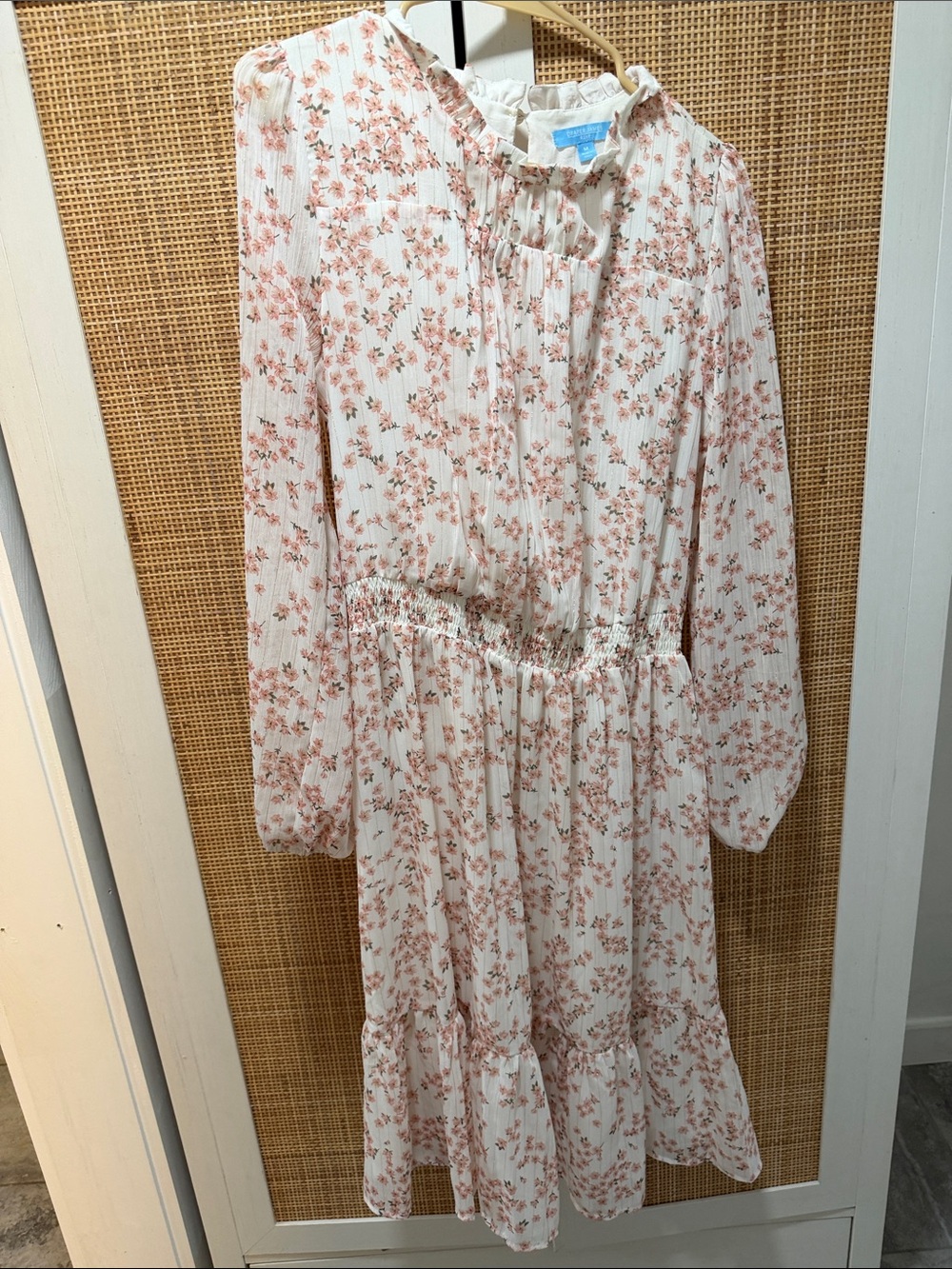 Draper James RSVP Chiffon Floral Long Sleeve Midi Dress